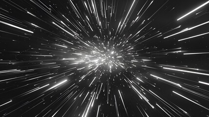 hyperspace black and white