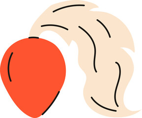 Hand drawn illustration butt plug.