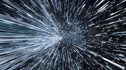 Naklejka premium hyperspace black and white