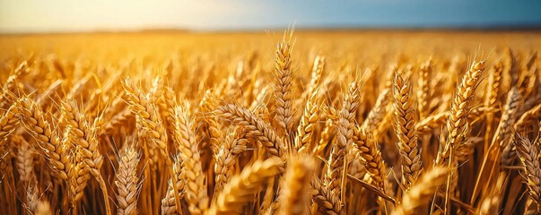 Golden Wheat Field at Sunset.