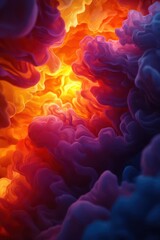 Obraz premium A whimsical landscape blending a surreal fantasy world with vibrant colors and innovative lighting techniques