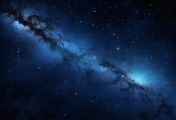 Fototapeta premium A clear night sky filled with shimmering stars over a dark blue atmospheric backdrop