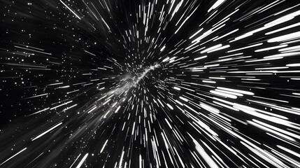 hyperspace black and white
