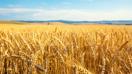 Golden Wheat Field Close-Up.