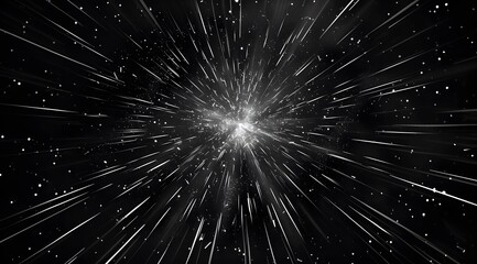 Fototapeta premium hyperspace black and white