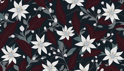 Dark Elegance in Floral Patterns