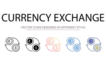 Obraz premium Currency Exchange icon design with white background stock illustration