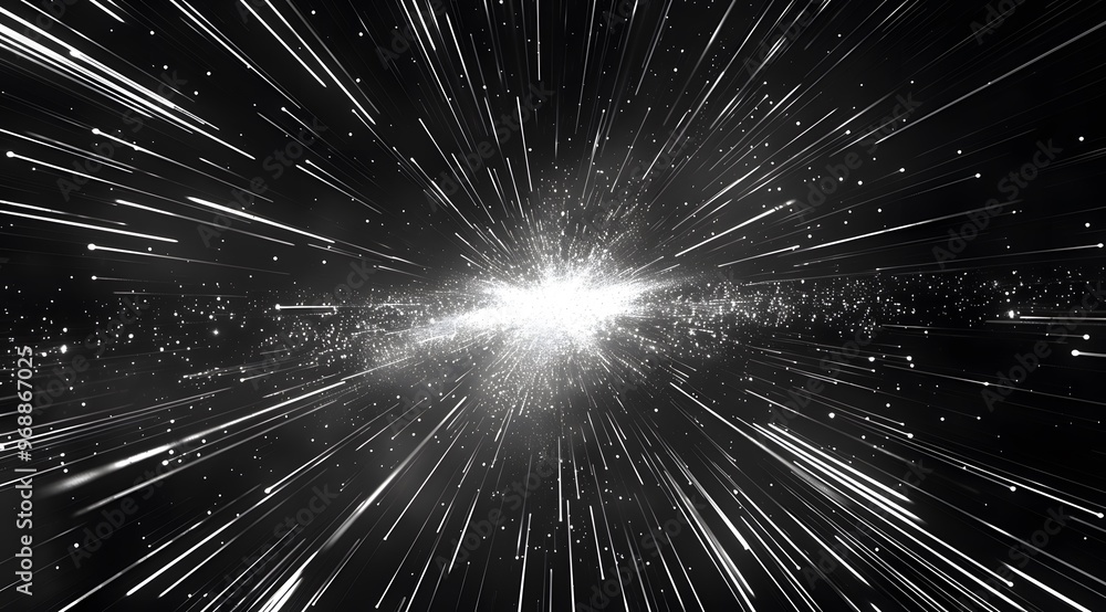 Canvas Prints hyperspace black and white