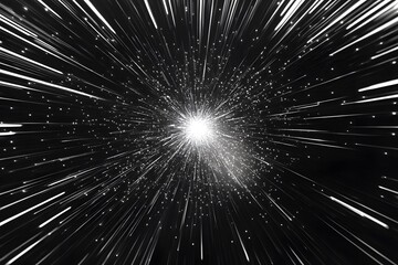 Fototapeta premium hyperspace black and white