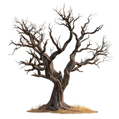 Fototapeta premium giant old dead trees isolated on transparent on transparent background.