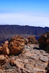 Panorama of caldera in Teide National Park, Tenerife, Canary Islands, Spain. 