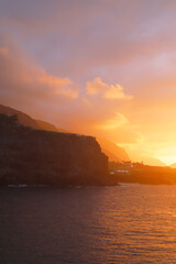 Cliffs in San Marcos beach, Tenerife, Canary Islands, Spain
