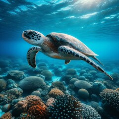 Obraz premium Ocean Explorer: The Sea Turtle
