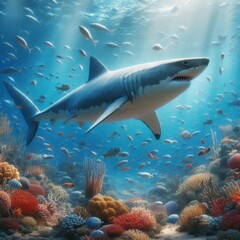 Fototapeta premium Shark’s Silent Domain