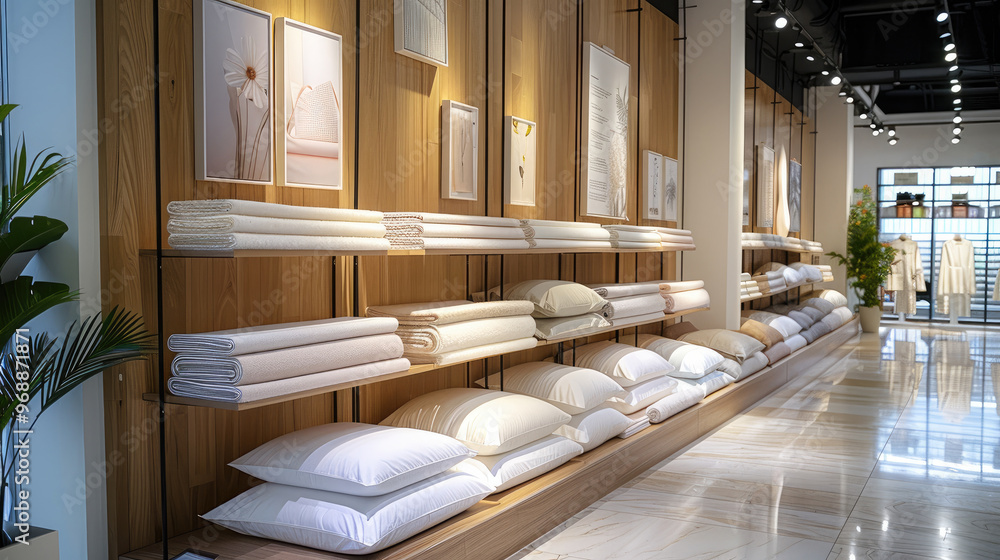 Aufkleber The display of goods in your showroom to maximize space and make a strong impression on customers. Generative AI.