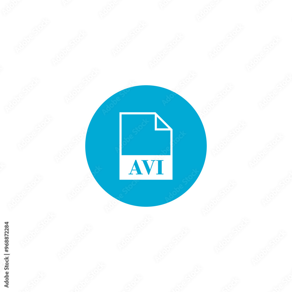 Poster avi file document icon isolated on transparent background