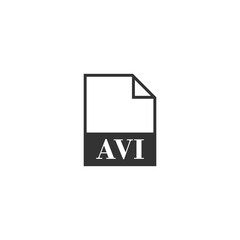 AVI file document icon isolated on transparent background