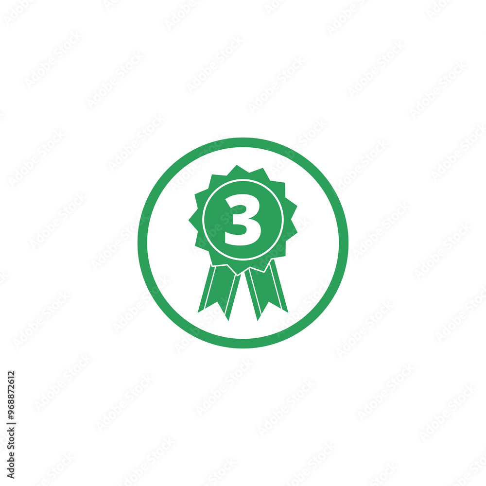 Poster badge with number icon isolated on transparent background