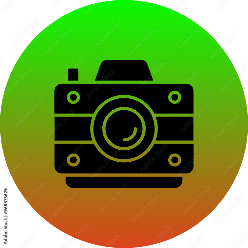 Sticker photo camera icon