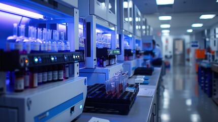 Discovering Innovations in a Cutting-Edge Biotechnology Laboratory Equipped with Advanced Technology and Equipment.