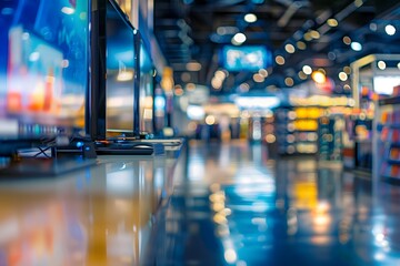 Computer store blur background
