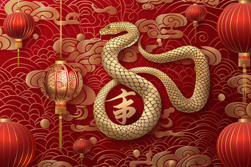 Obraz premium Beautiful greeting card with holiday composition for happy and joy celebrate New Year