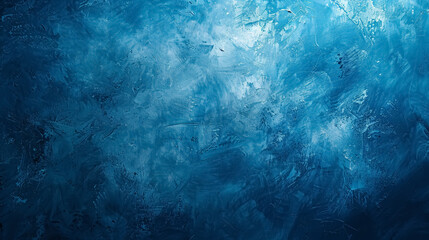 Plain blue background.