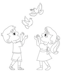 Kids Activity Coloring Book Page 