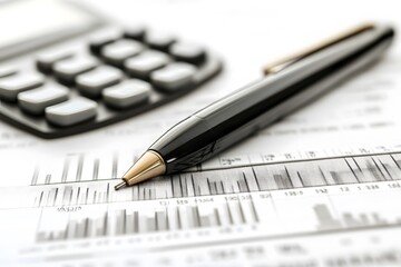 Calculator and Pen for Analyzing Financial Reports. Generative AI.