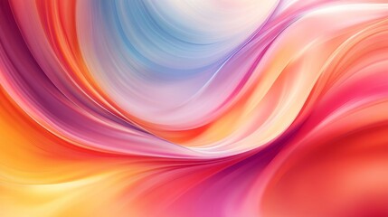 Abstract vibrant swirl in pink, orange, and