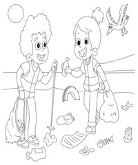 Kids Activity Coloring Book Page 