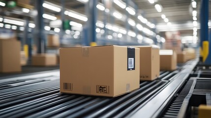 43. A logistics center with a focus on e-commerce order fulfillment and packaging