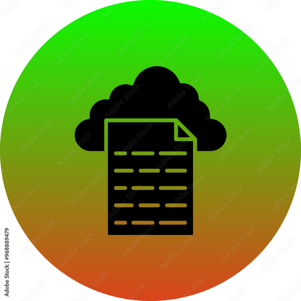 Sticker document icon