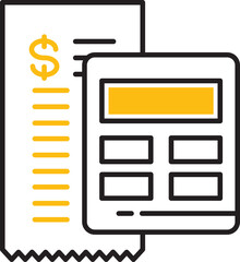 Dollar Bill and Calculator Icon
