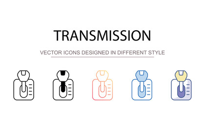 Transmission icon design with white background stock illustration