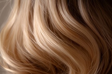 Naklejka premium This image captures the lustrous shine and soft texture of beautifully maintained blond hair