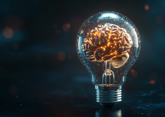 Creative concept light bulb explodes with colorful water colors on a light blue background. Think different, creative idea. Productivity and creativity
