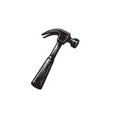 Hammer silhouette. Hammer logo, icon vector design.