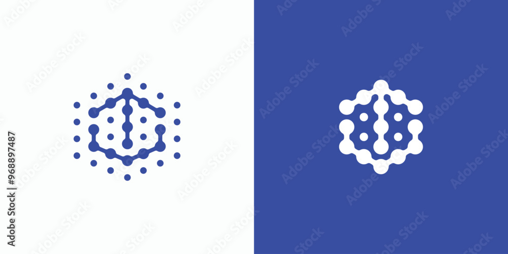 Poster vector logo design of initial letter v and arrow letter t hexagon shape technology connection with m