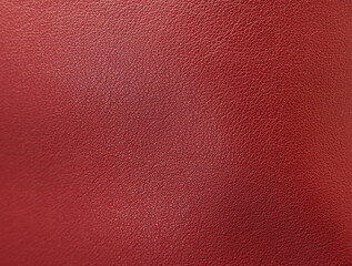 Red leather, closeup view of material texture