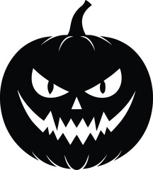 Spooky Pumpkin Silhouette Vector Illustration design