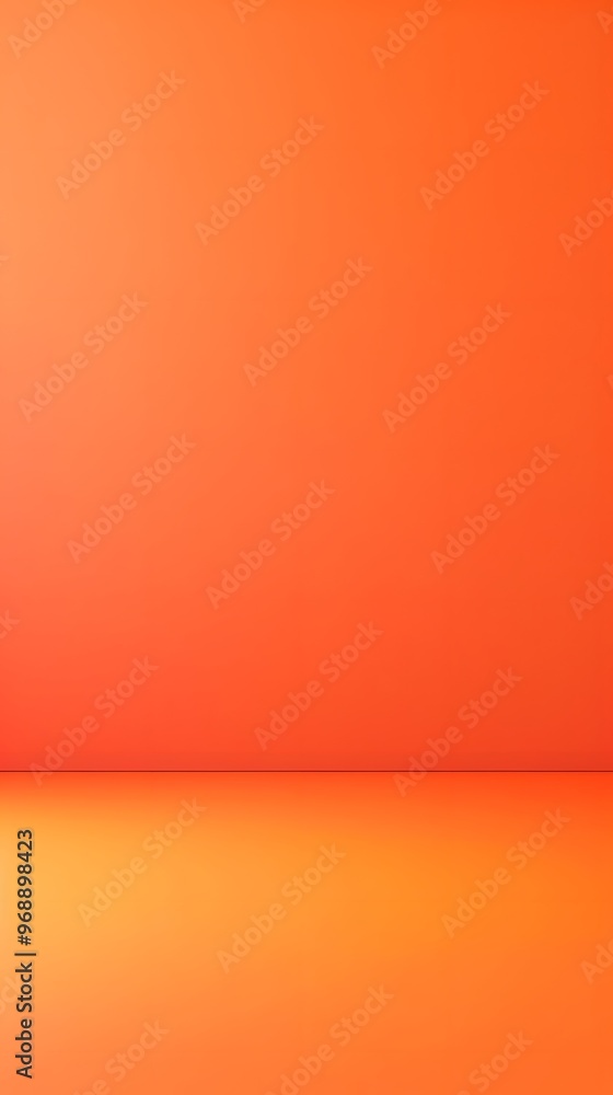 Aufkleber orange empty studio room background for product display, presentation, or design mock-up in a minima