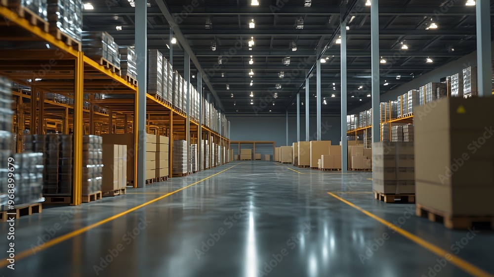 Poster 42. a warehouse with a mix of manual and automated systems for handling inventory