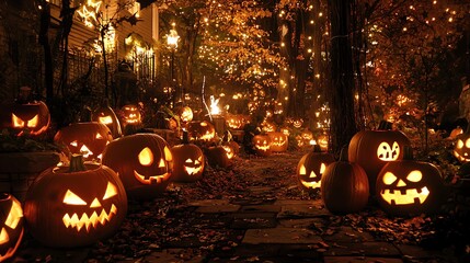 Halloween decoration with spooky and festive ambiance