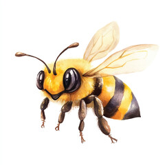 bee watercolor clipart illustration isolated