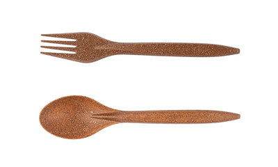 Disposable Brown Spoons, Wood Fiber Biodegradable Cutlery, Eco Fibres Utensils