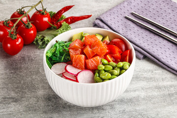 Hawaian cuisine - Poke with salmon
