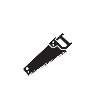 recommend clip art: Hand saw silhouette. Hand saw logo, icon vector design black and white.
