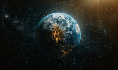 Obraz premium Planet earth globe shot on space background