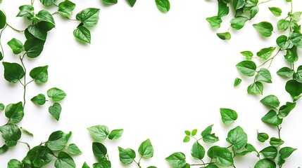 Fototapeta premium green leaves frame